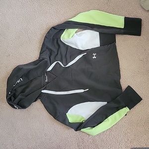 Green Under Armour Loose Cropped Hoodie
